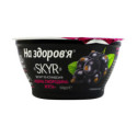 На здоров`я Йогурт Skyr Чорна смородина-м`ята високобілковий по-ісландськи з фруктовим наповнювачем 