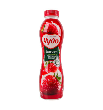 Йогурт Чудо Полуниця-суниця з наповнювачем фруктовим 2.5% 520г