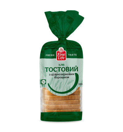 Fine Life Хліб тостовий з цільнозерновим борошном 330г