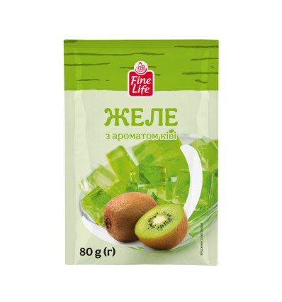 Желе Fine Life з ароматом Ківі 80г. Спосіб використання