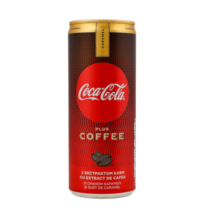 Напій газований Coca-Cola Plus Coffee Caramel з екстрактом кави 250мл