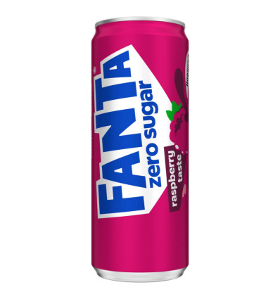 Напій Fanta Без цукру б/а сильногазований соковмісний зі смаком малини 330мл