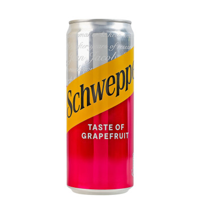 Напій б/а Schweppes Грейпфрут сильногазований соковмісний на ароматизаторах з цукром 0.33л
