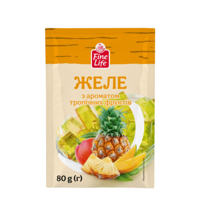 Желе Fine Life з ароматом Тропічні фрукти 80г. Спосіб використання