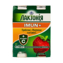 Лактонія Напій кисломолочний Імун+ Полуниця йогуртний з наповнювачем 1.5% 4 x 100г