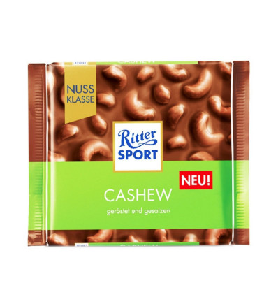 Шоколад Ritter Sport молочный с кешью 100г! Состав