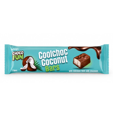 Батончики Choco Fun Coolchoc Coconut у молочному шоколаді 175г.