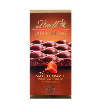 Шоколад Lindt Extra creamy молочный с карамелью и морской солью 80г