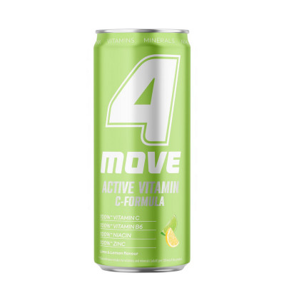 Напиток газированный 4Move Active Vitamin лайм-лимон 330 мл