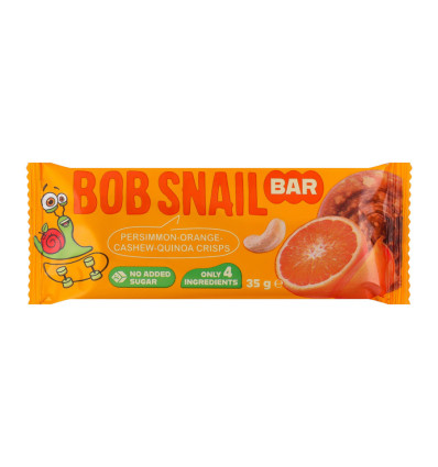 Батончик фруктово-ореховый Bob Snail Хурма-апельсин-кешью-криспы киноа 35г