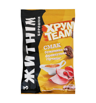 Сухарики ХрумTeam Буженина и французская горчица с ржаной мукой 55г