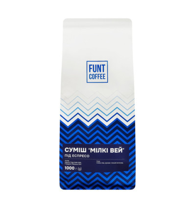 Кофе Funt Coffee Под эспрессо Милки Вэй натуральная жареная в зернах смесь 1кг