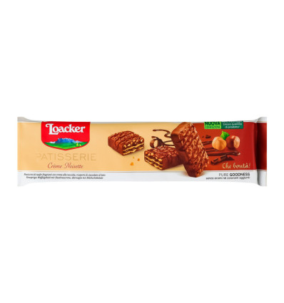 Loacker Печиво Patisserie Фундук та молочний шоколад вафельне 100г