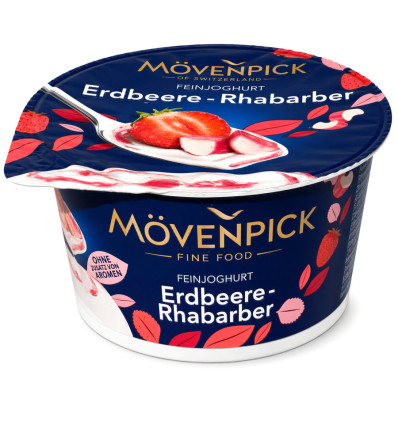 Йогурт Movenpick Feinjoghurt S3 Полуниця - ревінь 13% 150г