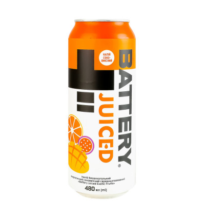 Напиток энергетический Battery Juiced Exotic Fruits 480мл