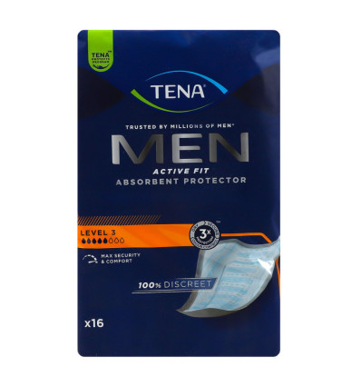 Прокладки урологические Tena Men Active Fit Level 3 для мужчин 16шт