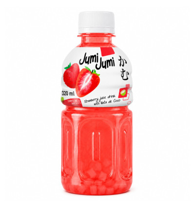 Напиток соковый JUMI JUMI со вкусом клубники с кусочками кокосового геля Nata de Coco 0,32 л