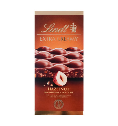 Шоколад Lindt Extra creamy молочний з фундуком 80г