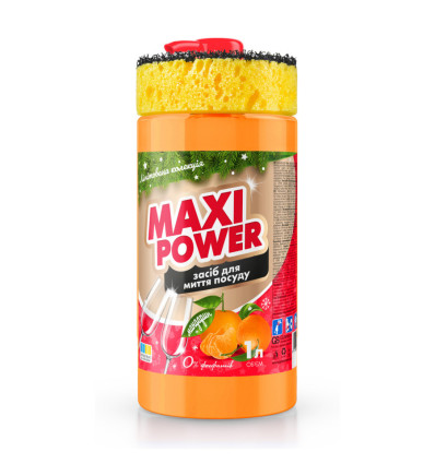 Maxi Power Средство Земляника для мытья посуды 1л