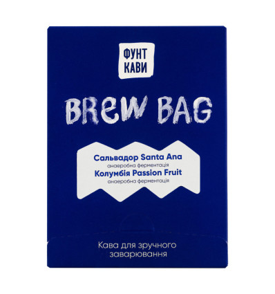 Кофе Brew Bag Сальвадор Santa Ana Колумбия Passion Fruit натурально жареная мелена 10 х 11г