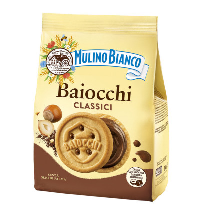 Печиво Mulino Bianco Baiocchi з какао-фундуком 260г