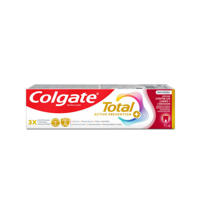 Colgate Total Паста зубная Активная Защита + Защита от Кариеса + Разрушение Эмали 0.75л. Благодаря н