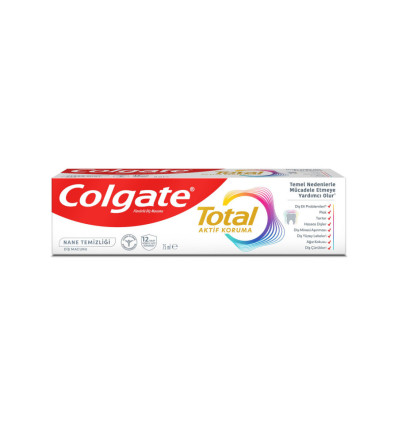 Colgate Total Паста зубная Активная Защита Чистая мята 0.75л. Помогает остановить проблемы до их воз