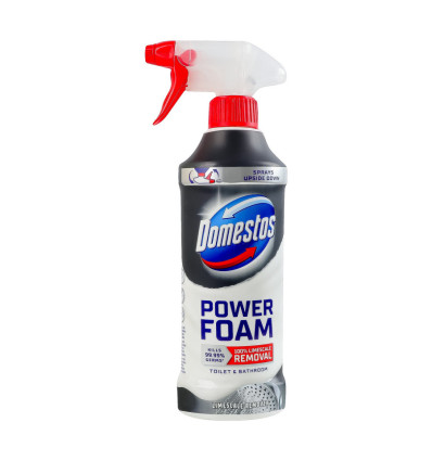 Domestos Спрей-пена для чистки унитаза и ванной Power foam для удаления налета 435мл
