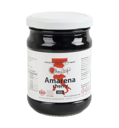 Добавка фруктовая Cherrytwig Amarena cherry в пастеризованном сиропе 325г