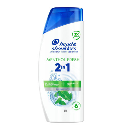 Шампунь Head & Shoulders 2в1 Свежесть ментола базовый 400мл