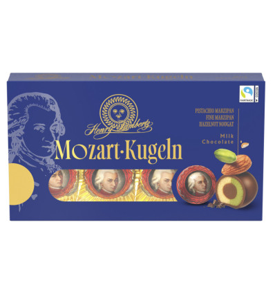Цукерки Mozart фісташково-марципанові у молочному шоколаді 160г