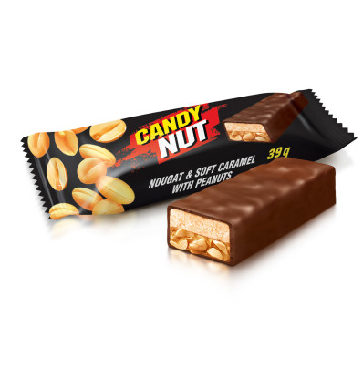 Конфеты Roshen Candy Nut мягкая карамель с арахисом 1кг