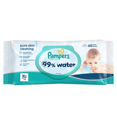 Салфетки Pampers Aqua Тотальный уход ПрепакКороб 60шт