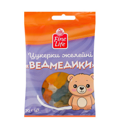 Цукерки Fine Life желейні ведмедики 70г