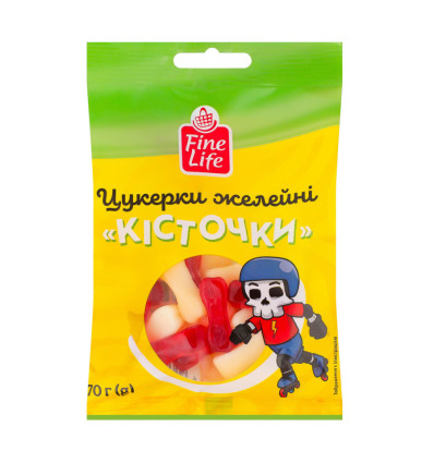 Цукерки Fine Life желейні кісточки 70Г