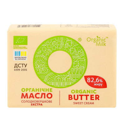 Масло Organic Milk Екстра солодковершкове 82.6% 180г