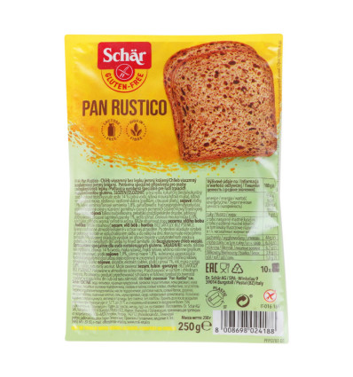 Хлеб Schär Pan Rustico многозерновой безглютеновый 250г