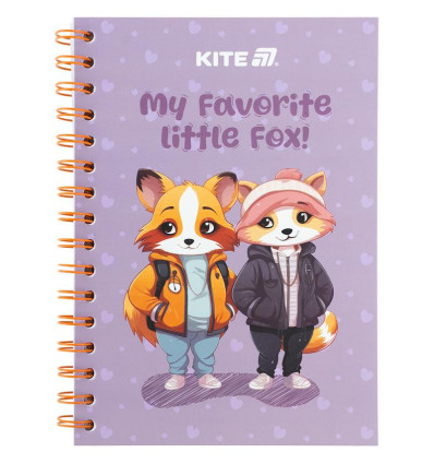 Блокнот на спирали Kite Cute 4 K25-1911-4, А5, 80 листов, клетка