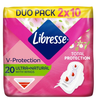 Прокладки гигиенические Libresse Ultra+Natural 20шт/уп