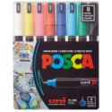 Набір маркерів uni POSCA PC-1MR 8C, 0,7мм, 8 шт
