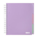 Тетрадь на пружине PASTEL BM.24355912-26, В5, 120 л, клетка, 3 разделителя, сиреневый