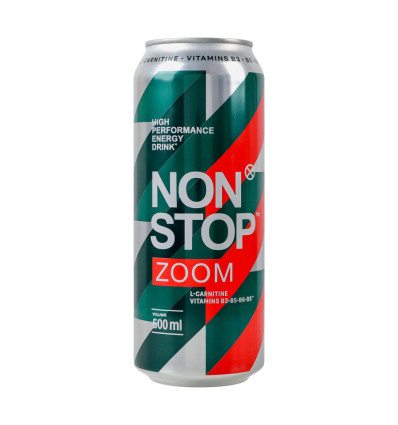 Напій енергетичний Non Stop Zoom б/а с/газ 0.5л
