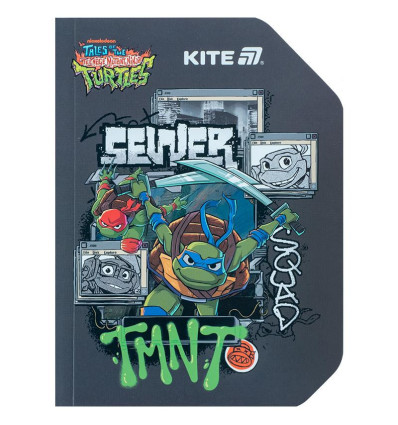 Блокнот Kite Ninja Turtles NT25-223, А6, 60 листов, клетка