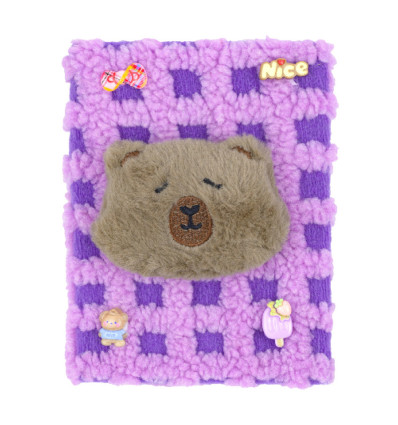 Блокнот плюшевый CAPYBARA 18, А5, 80 л., ячейка, ассорти, KIDS Line, ZB.700039