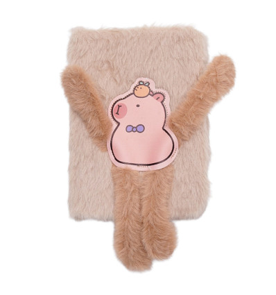 Блокнот плюшевый CAPYBARA, А6, 80 л., ячейка, ассорти, KIDS Line, ZB.700014