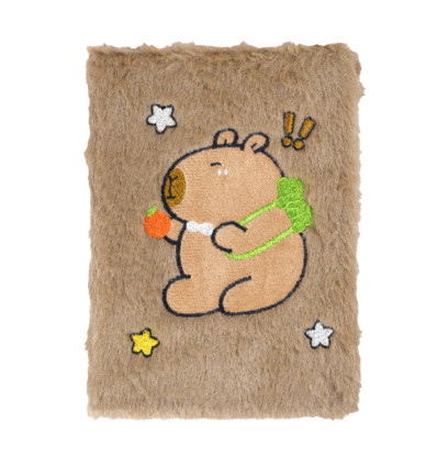Блокнот плюшевый CAPYBARA 13, А5, 80 л., ячейка, ассорти, KIDS Line, ZB.700034
