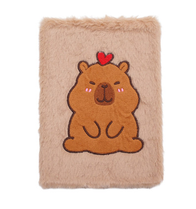 Блокнот плюшевый CAPYBARA 3, А5, 80 л., ячейка, ассорти, KIDS Line, ZB.700017