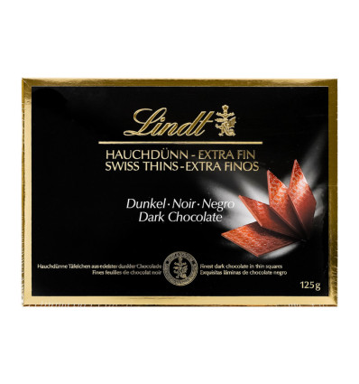 Шоколад Lindt Swiss Thins чорний 125г