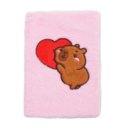 Блокнот плюшевый CAPYBARA 5, А5, 80 л., ячейка, ассорти, KIDS Line, ZB.700019