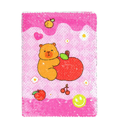 Блокнот текстильный CAPYBARA, А5, 80 л., ячейка, ассорти, KIDS Line, ZB.700029
